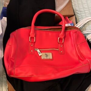 US Polo Assn. Bright Pink/Red Satchel